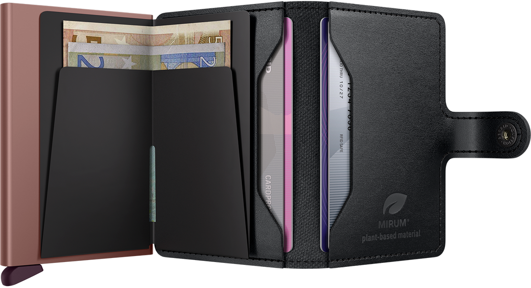 Miniwallet MIRUM Plant-Based Black Rose