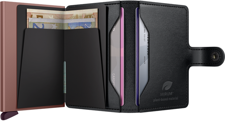 Miniwallet MIRUM Plant-Based Black Rose