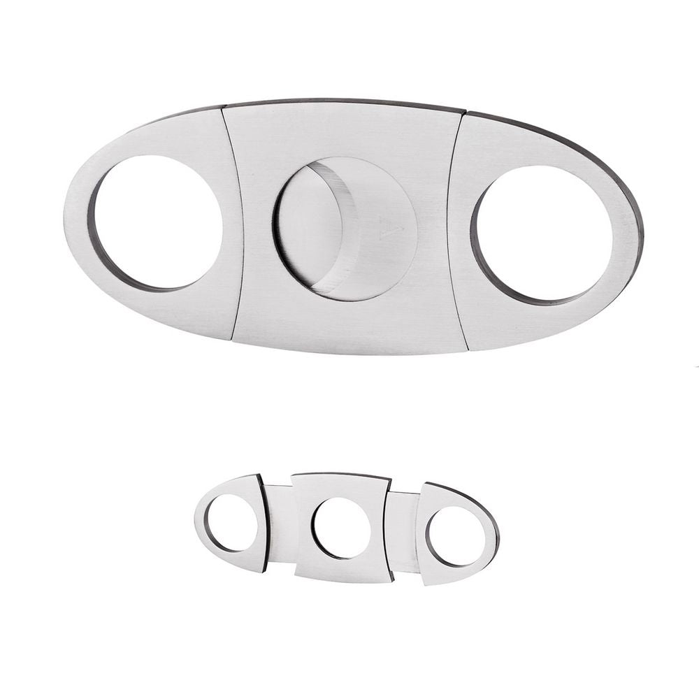 Angelo Oval Cigar Cutter Chrome, 2 blad, ring 56