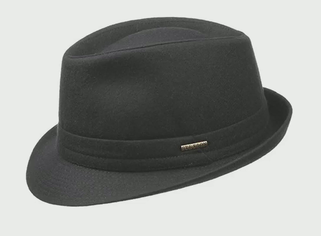 Stetson Black Wool Trilby - 100% Blues Brothers Style