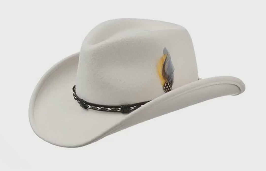 Stetson Western Vitafelt - Svart cowboyhatt