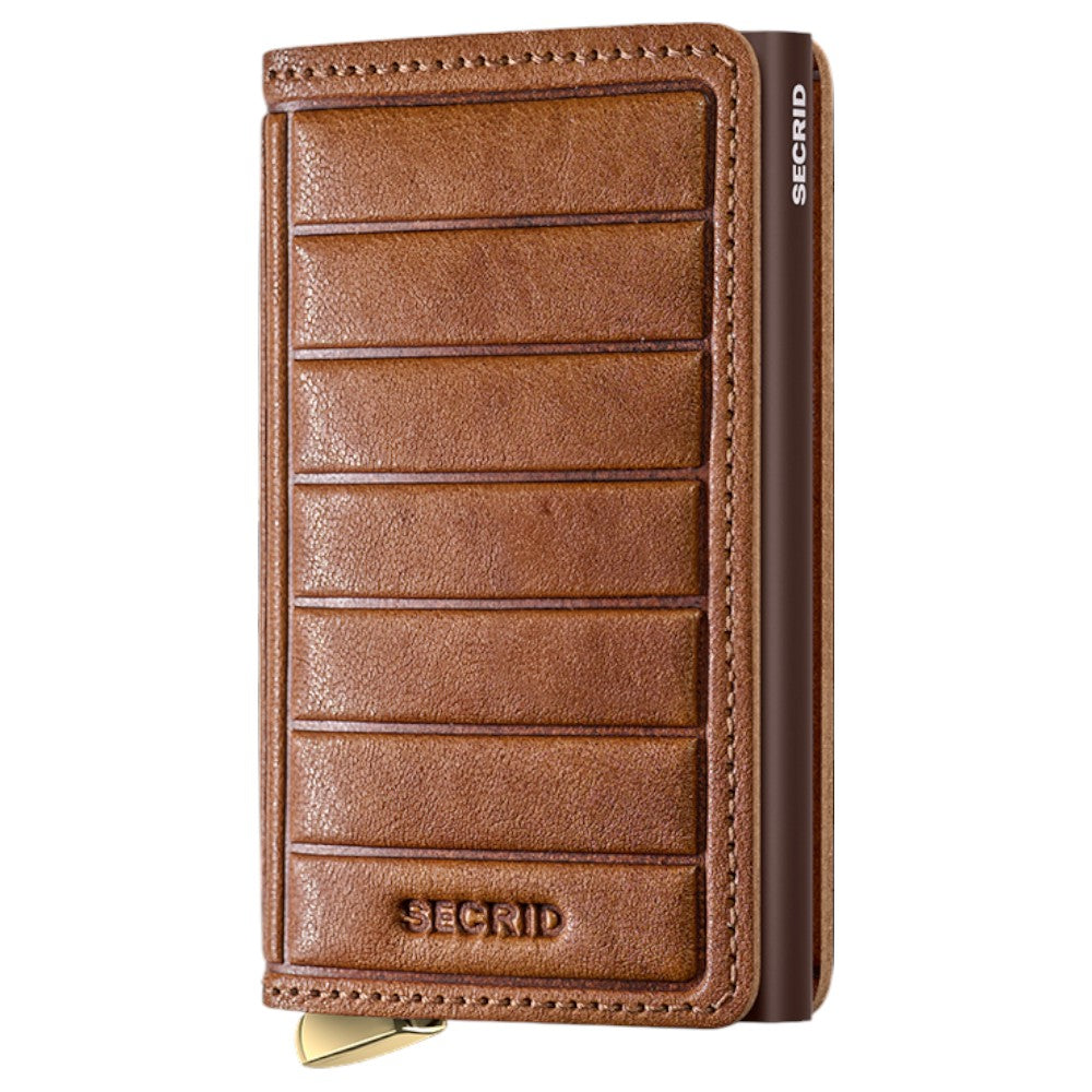 SECRID Premium Slimwallet Emboss Lines Cognac +