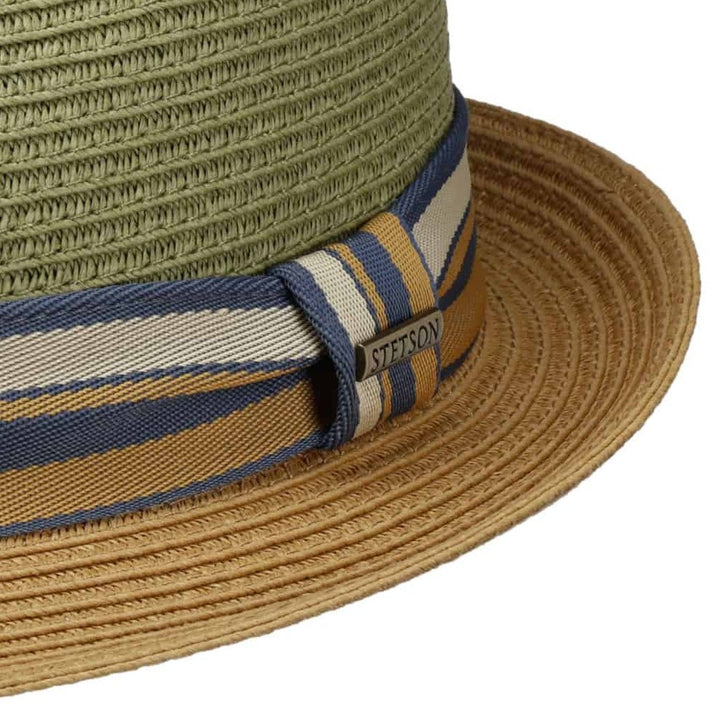 Stetson Trilby Toyo Strå Sommerhat - Moss/Beige