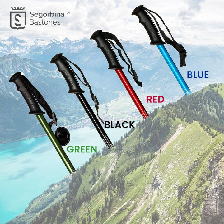 Trekking Stok 56-135 cm Telescope Aluminium i 4 färger