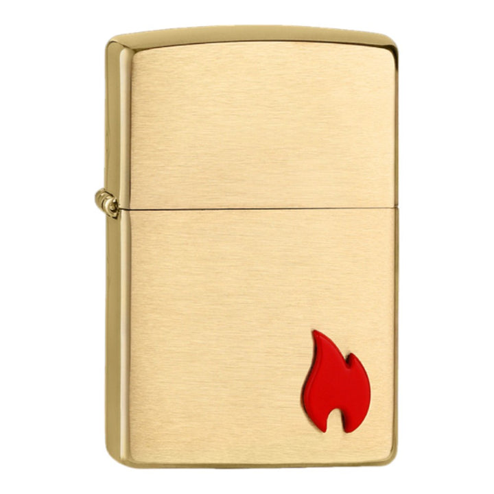 ZIPPO Lighter 204B Red Flame Emblem