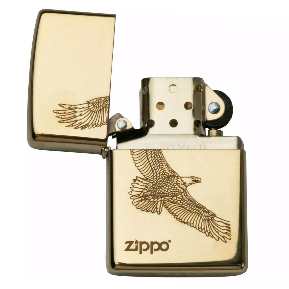 ZIPPO Lighter 60001332 Eagle Brass - Zippo Lighter fra Zippo hos The Prince Webshop