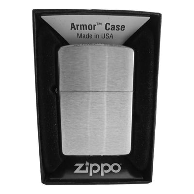 Zippo ARMOR CASE Lättare Chrome Borstad