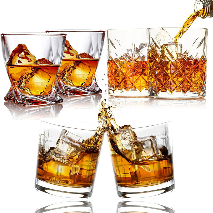 Bezrat Mix and Match 10 oz Whiskey Glasses - Sæt af 6 - Whiskey Glas fra Bezrat Barware USA hos The Prince Webshop