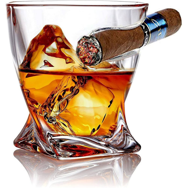 WHISKY & CIGAR STAND med Glas, Sten, Tænger & Askebæger - Whiskey Glas fra Bezrat Barware USA hos The Prince Webshop