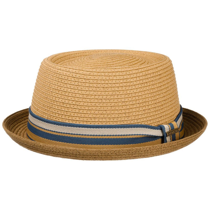 Stetson Porkpie Toyo Strå Sommerhat - Natur/Biscotto - Hat fra Stetson hos The Prince Webshop