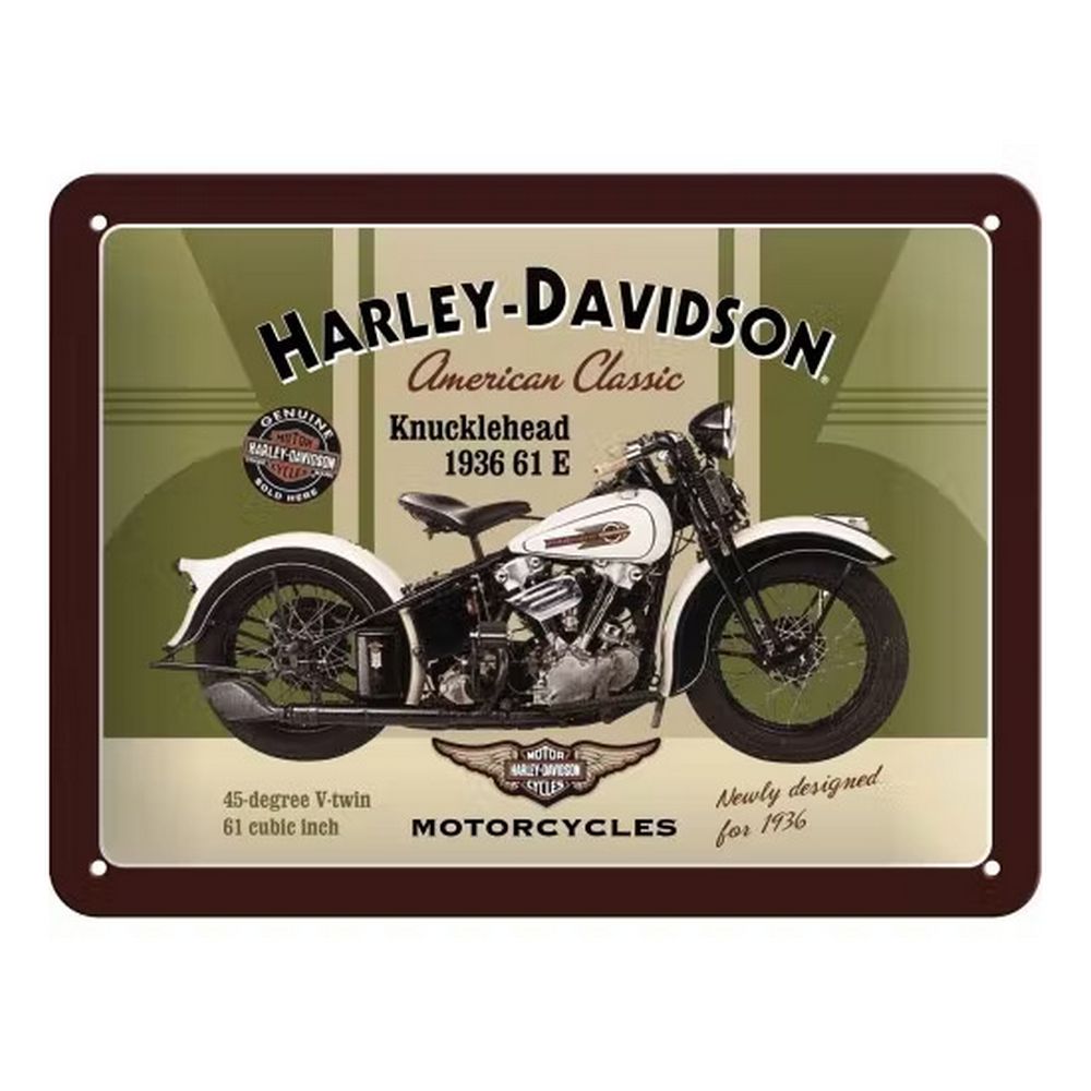 Retroworld Metalskilt Harley-Davidson Sign Knucklehead - Metalskilt fra Retroworld hos The Prince Webshop