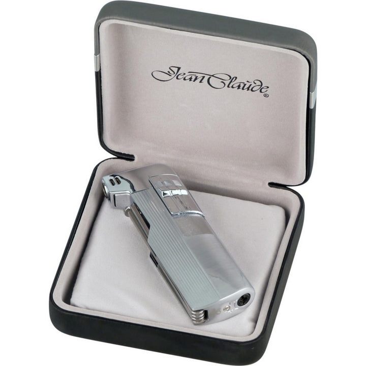 Pibe Piezo Lighter Jean Claude "Glasgow" med Værktøj - Chrome - Lighter fra Jean Claude hos The Prince Webshop