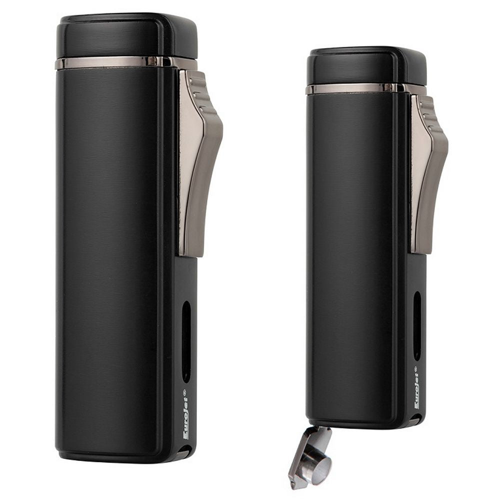 Eurojet Cigar 3X Jet Lighter med Puncher - Sort - Lighter fra Eurojet hos The Prince Webshop