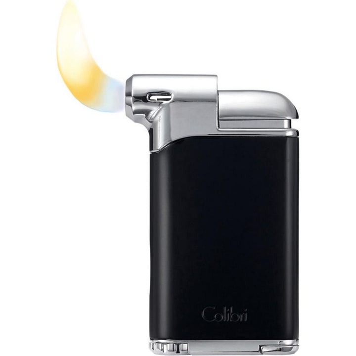 COLIBRI piezo pibe lighter "Pacific II" black/chrome - Lighter fra Colibri hos The Prince Webshop