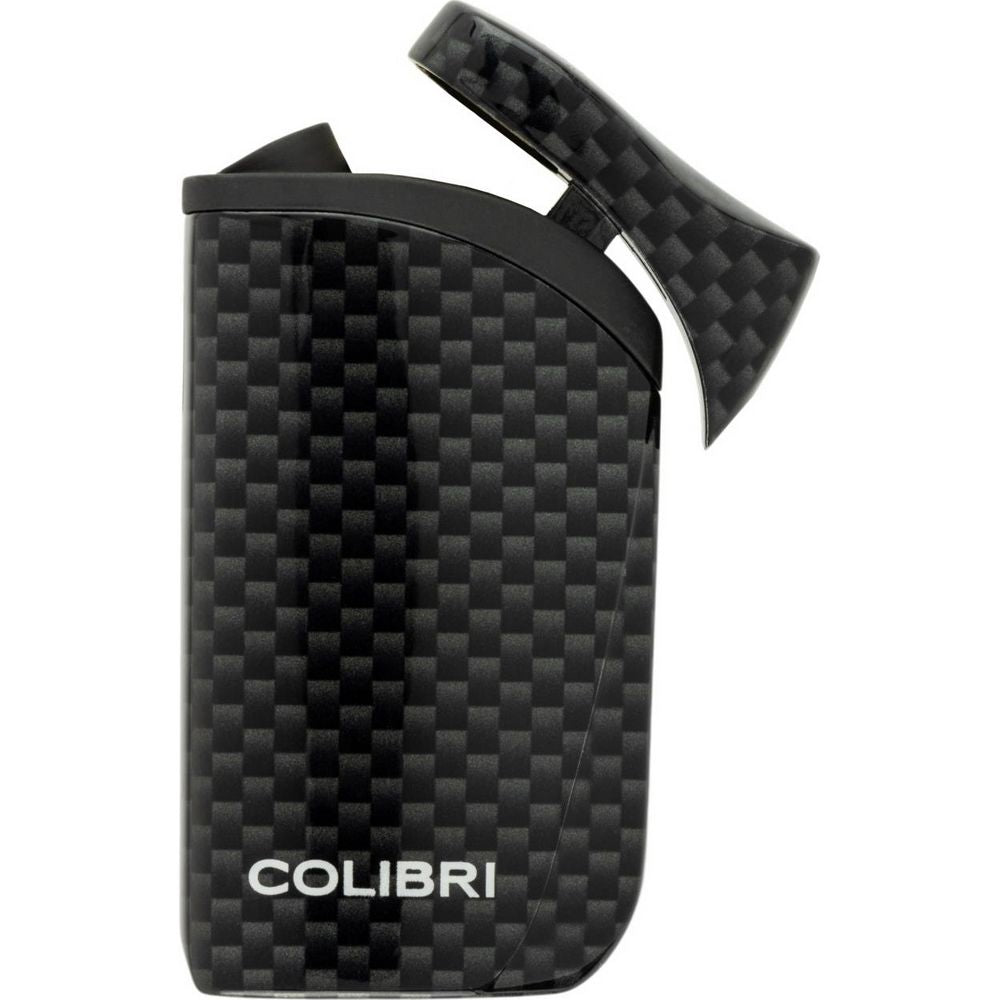 COLIBRI lighter Falcon II - black carbon angled jet flame - Lighter fra Colibri hos The Prince Webshop