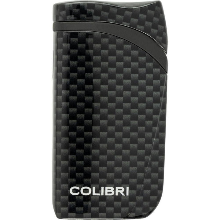 COLIBRI lighter Falcon II - black carbon angled jet flame - Lighter fra Colibri hos The Prince Webshop