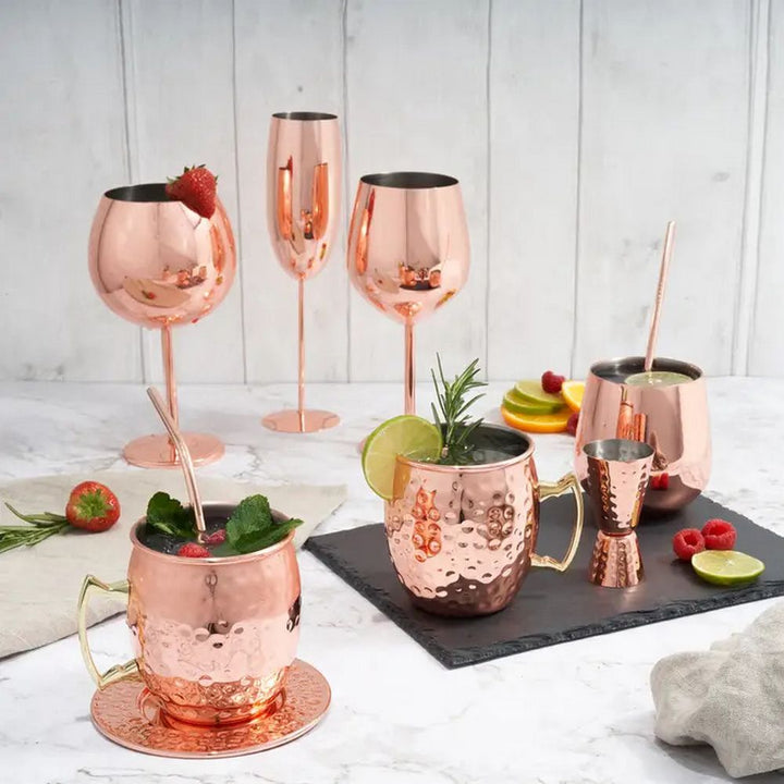 Oak & Steel - 2 Copper Mule Cocktail Mugs - Sæt til 2 - Cocktail Glas fra Oak & Steel hos The Prince Webshop