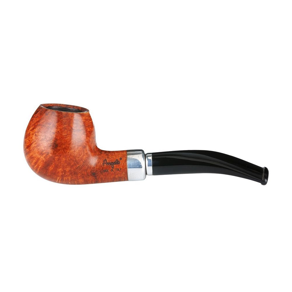 Angelo Lux Pipe - Light Brown Bruyer - Lätt böjd med ring