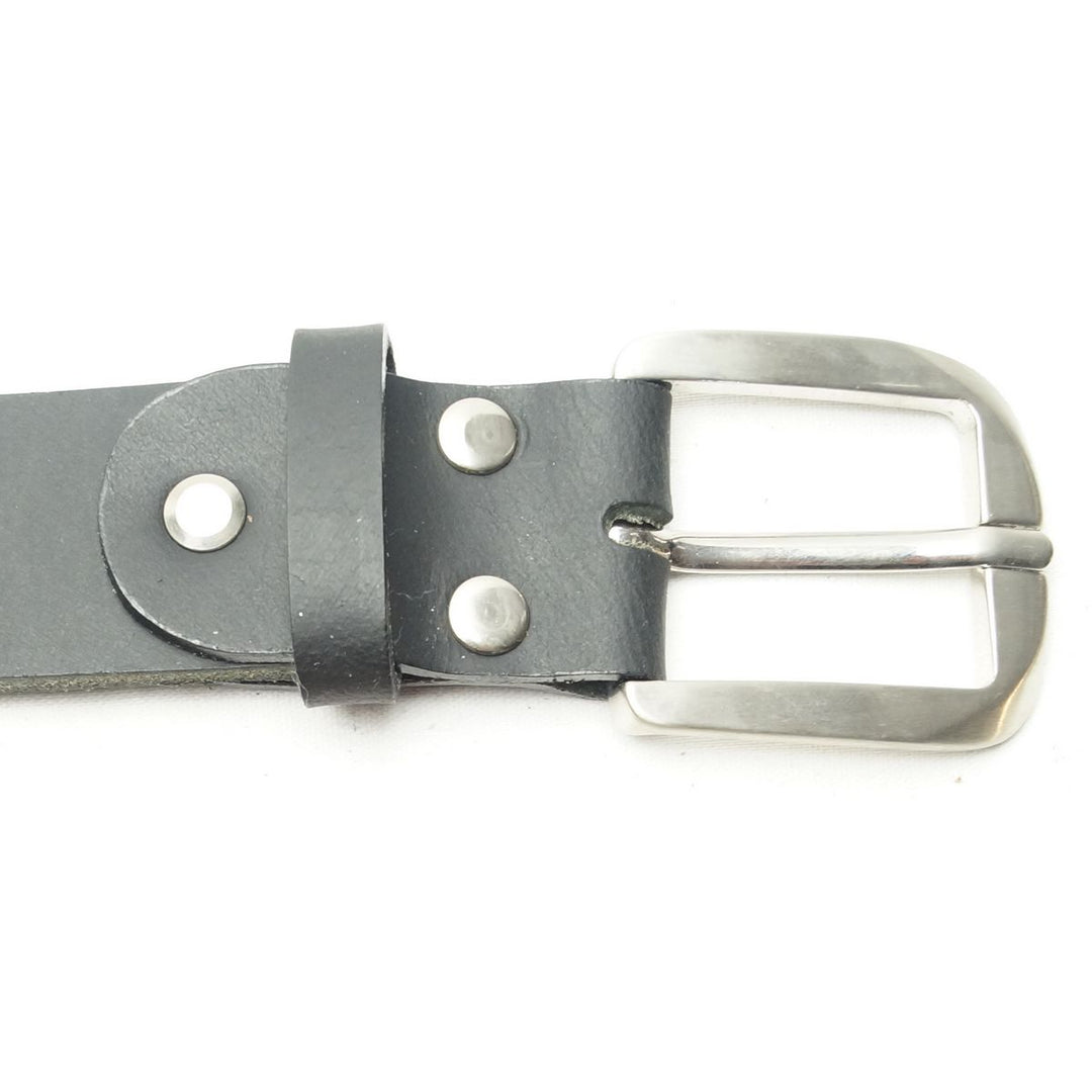 Læder Bælte - Fred - Sort - Bælte fra The Leather Belt Co. hos The Prince Webshop