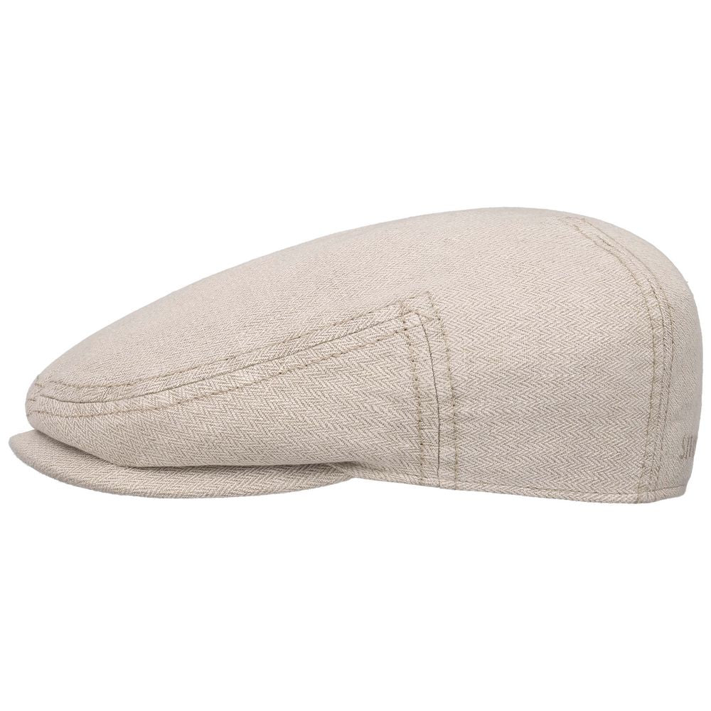 Stetson Driver Cap model KENT beige linned - ECO - Flat Cap fra Stetson hos The Prince Webshop