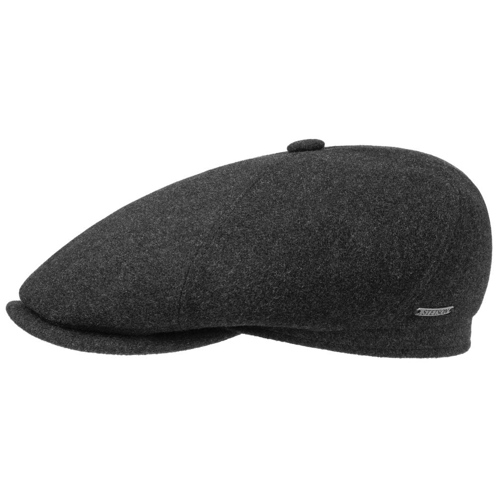 Stetson 6-panel Cap Wool/Cashmere - Antracit - Flat Cap fra Stetson hos The Prince Webshop