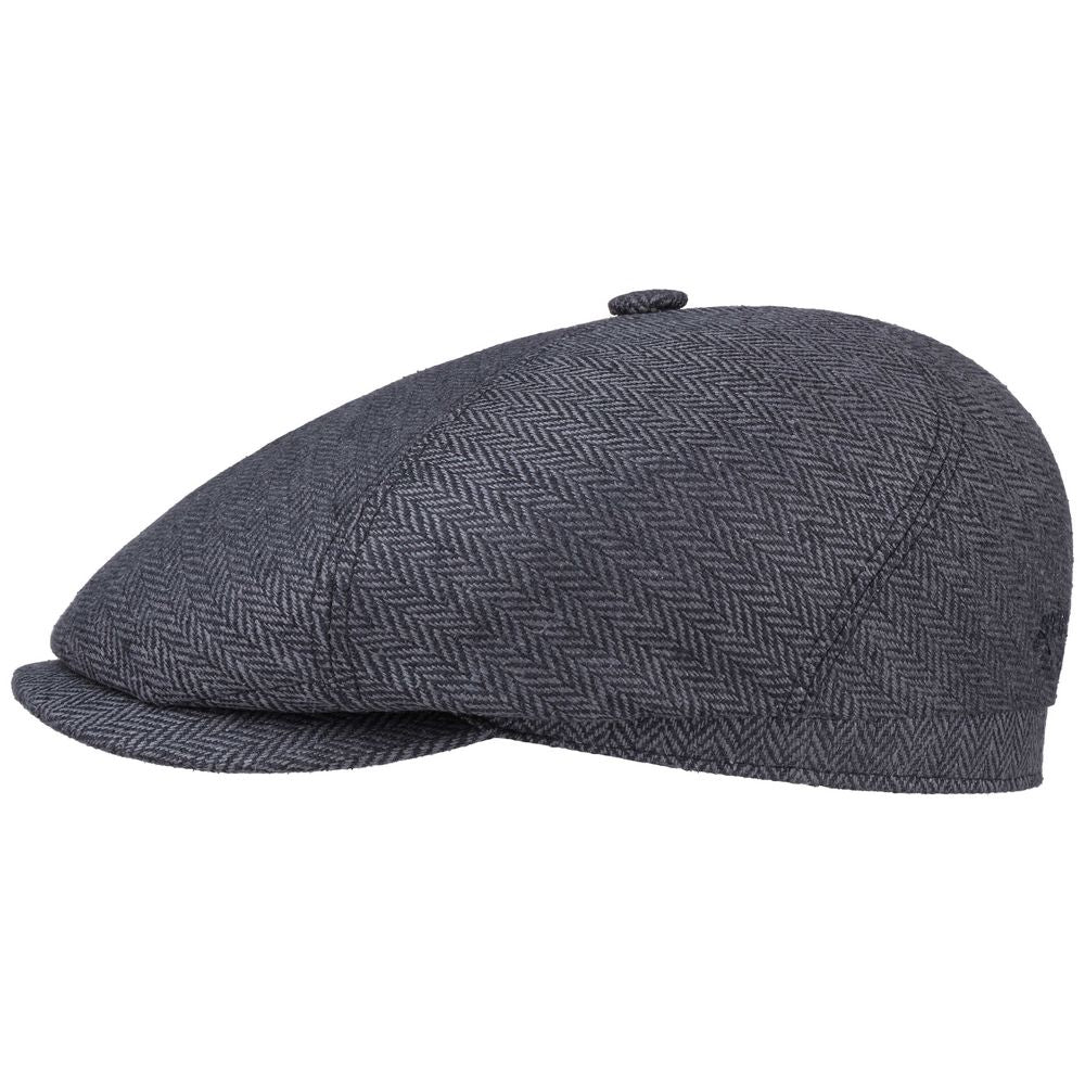 Stetson 6-panel Cap Silke - Grå Sildeben - Flat Cap fra Stetson hos The Prince Webshop