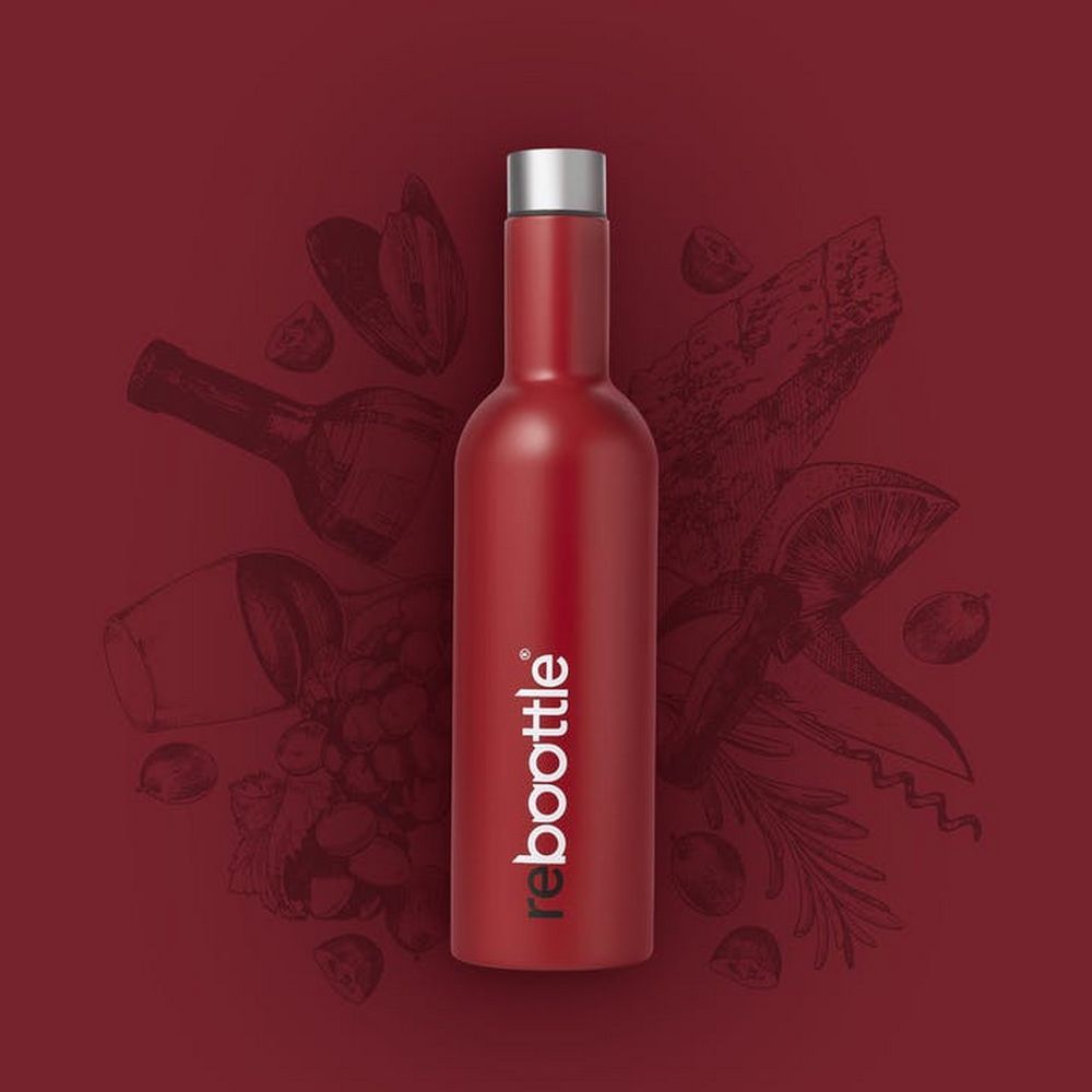 Rebootle Rød Vin Thermo Flaske - 750 ml - Flasks fra REBOOTLE hos The Prince Webshop