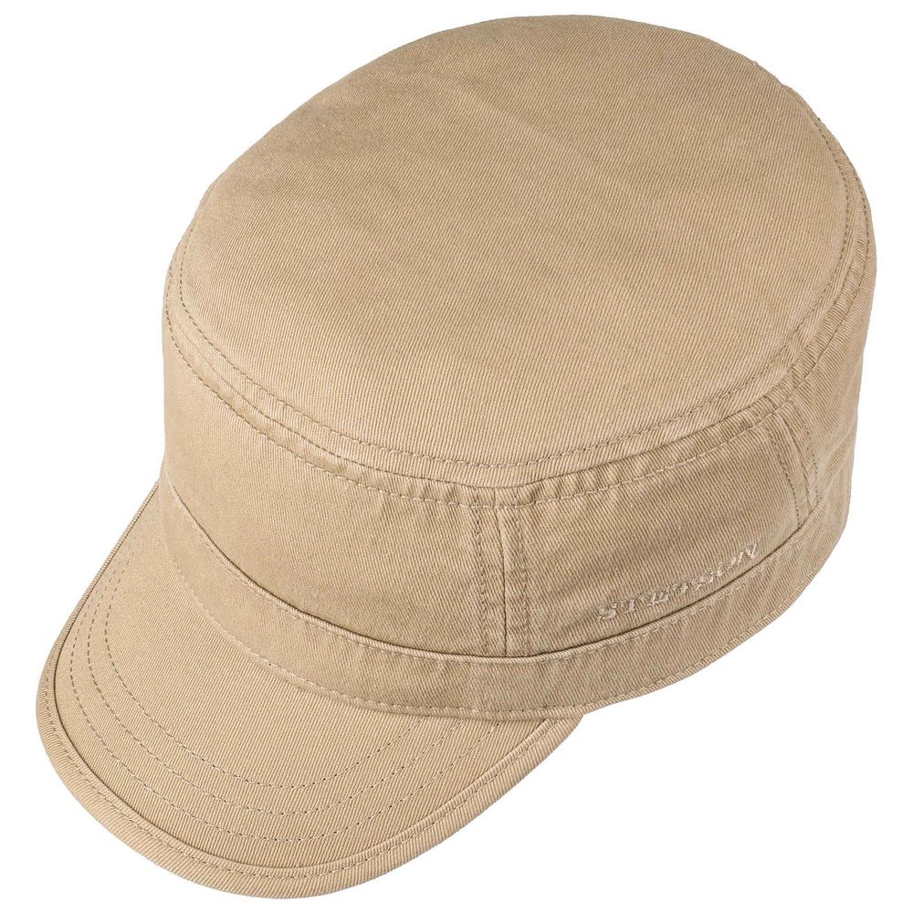 Sandfarvet Stetson Army Cap i 100% Bomuld - Army Cap fra Stetson hos The Prince Webshop