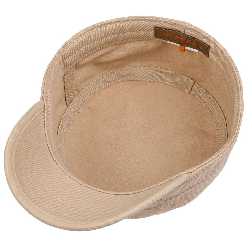 Sandfarvet Stetson Army Cap i 100% Bomuld - Army Cap fra Stetson hos The Prince Webshop