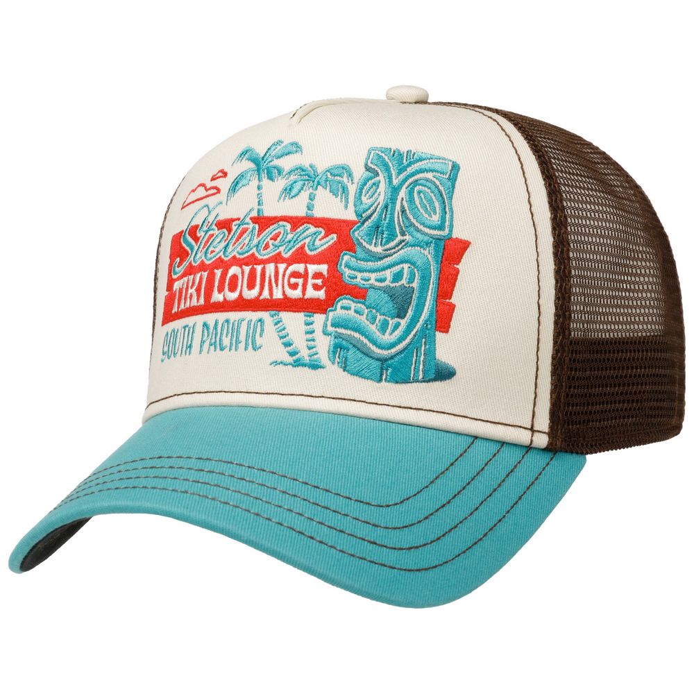 Stetson Tiki Lounge Trucker Cap - Turkis - Baseball Cap fra Stetson hos The Prince Webshop