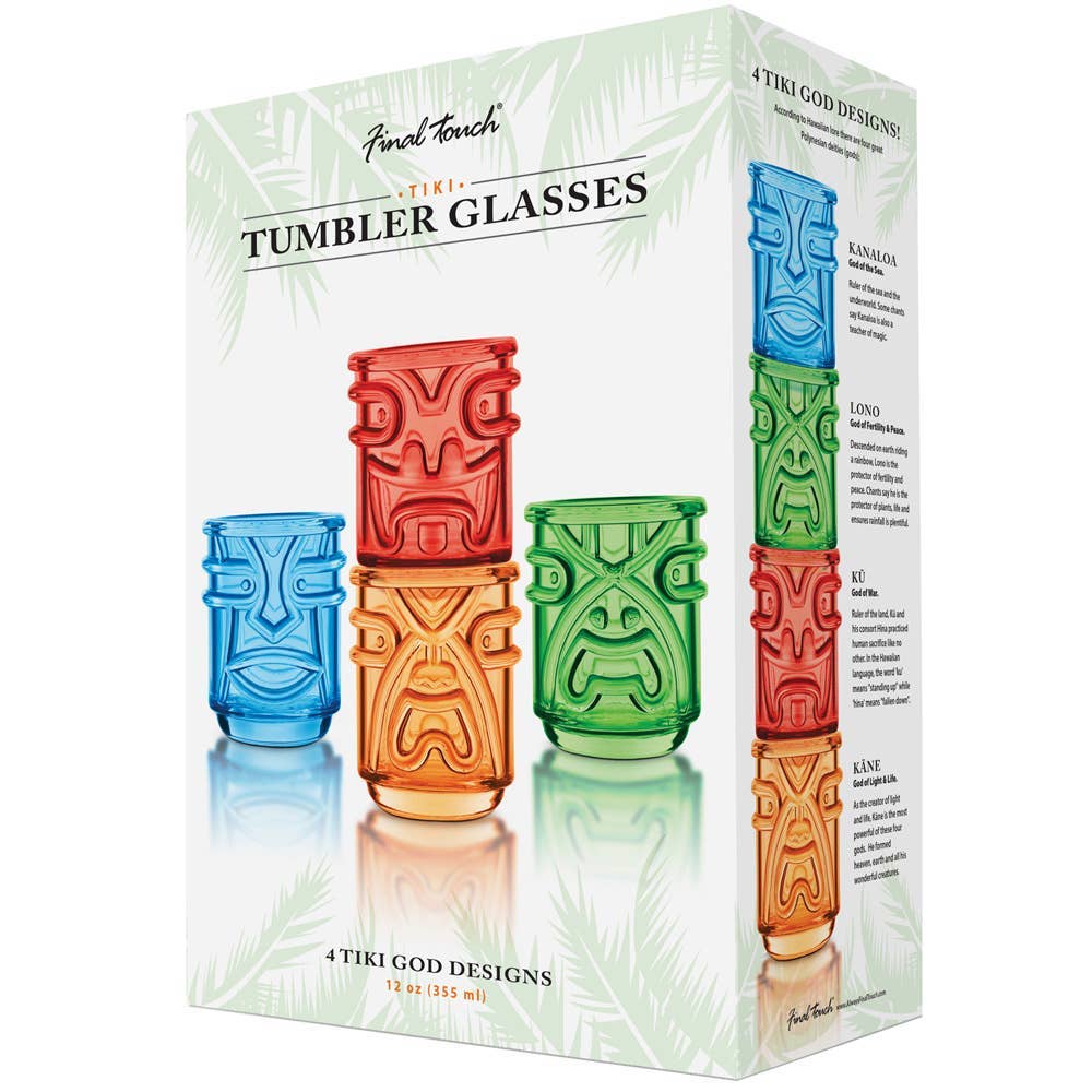 Original Products UK/EU - Final Touch Tiki Tumbler Coloured 4 Pack -  fra Original Products UK/EU hos The Prince Webshop