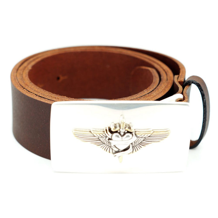 Mørkebrunt Læder Bælte model Paul - Bælte fra The Leather Belt Co. hos The Prince Webshop