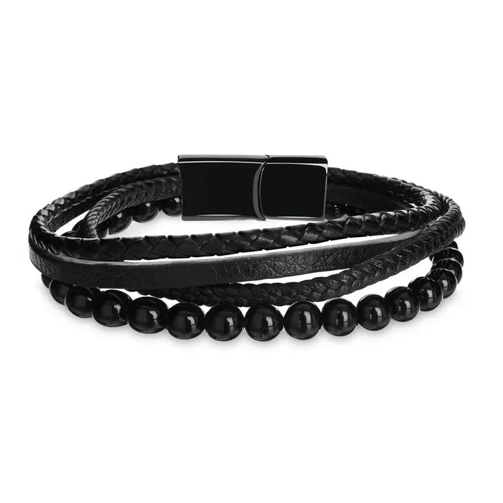 James Hawk Stack Bracelet - Black - Smykke fra James Hawk hos The Prince Webshop