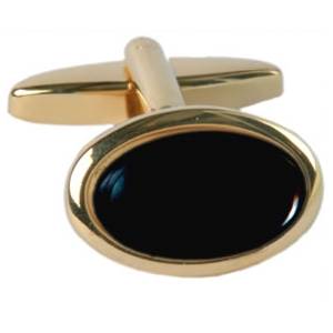 Manchetknapper Onyx Klassisk Oval - Manchetknapper fra The Armitage Collection hos The Prince Webshop