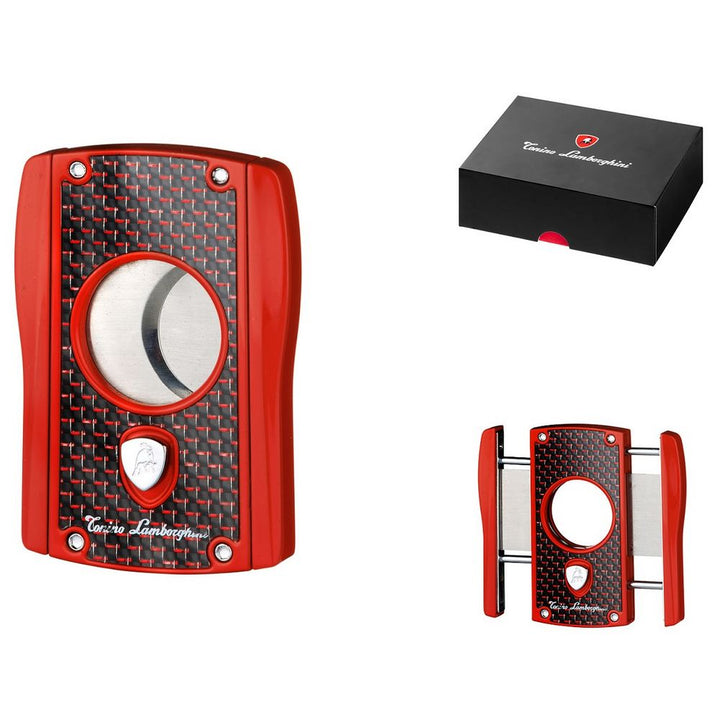 Lamborghini Aldebaran Cigar Cutter - Rød Carbon - Cigar Klipper fra Conino Lamborghini hos The Prince Webshop