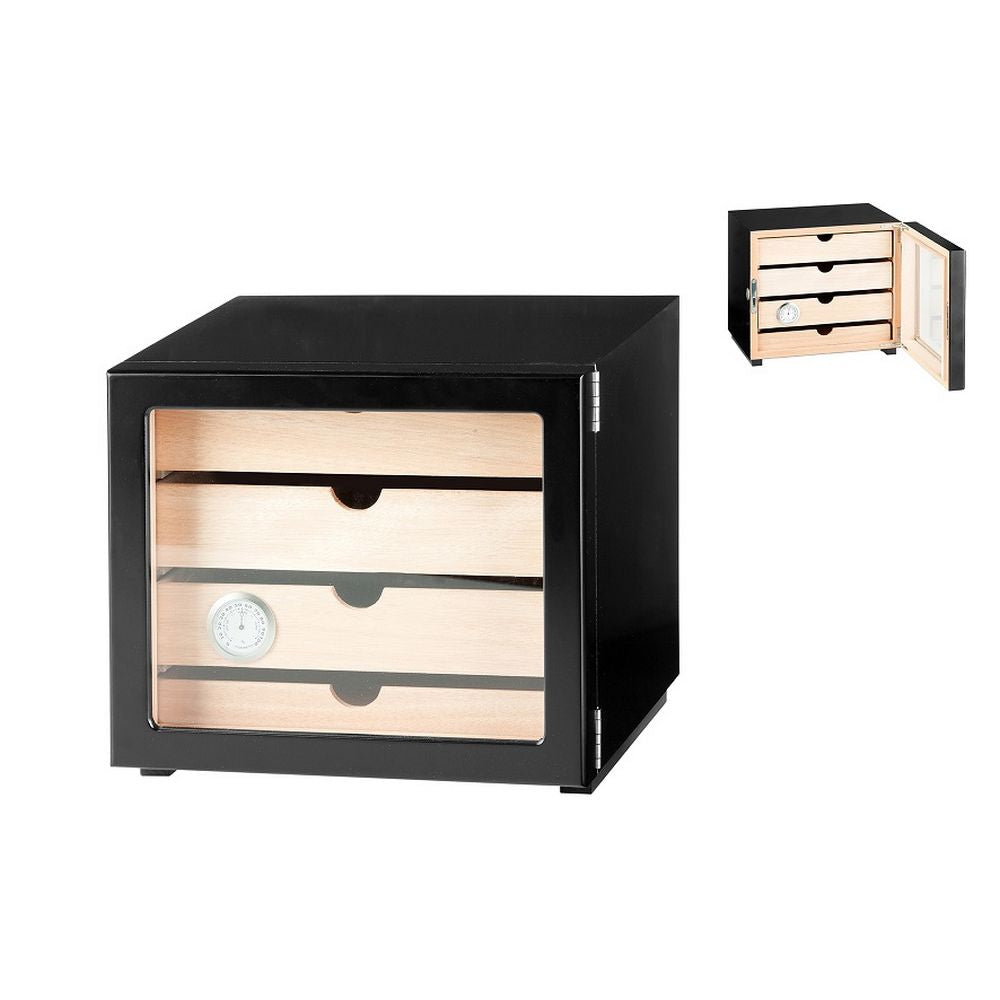 Angelo Cube Cigar Skuffe Humidor - Sort med 4 Skuffer - Cigar Humidor fra Angelo hos The Prince Webshop