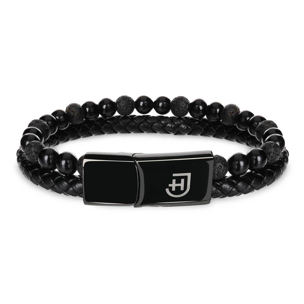 James Hawk Stone Bracelet - Black - Smykke fra James Hawk hos The Prince Webshop