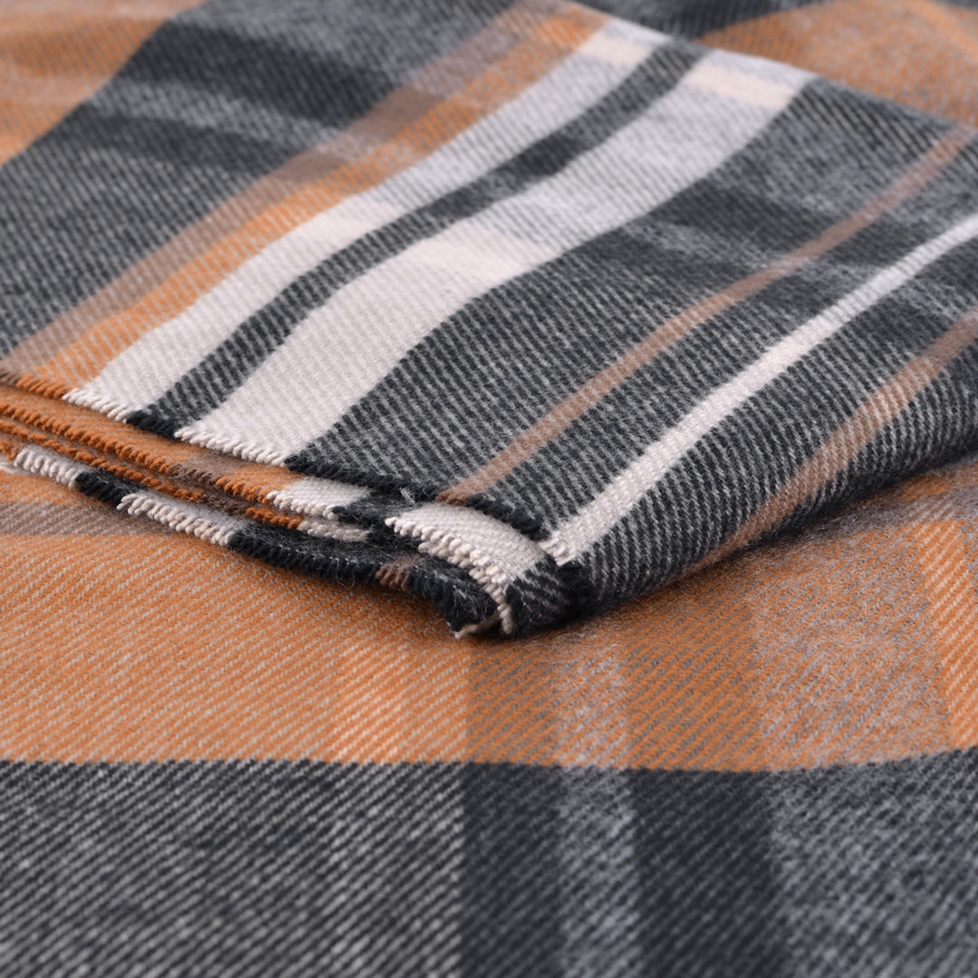 Smart Plaid Cashmere Feel Halstørklæde i Acryl - Grå - Halstørklæde fra Umo Lorenzo hos The Prince Webshop