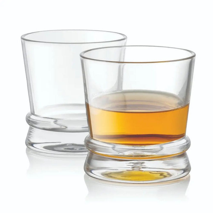 Afina Ribbon Whiskey Glasses - Sæt af 2 Whisky Glas - Whiskey Glas fra JoyJolt USA hos The Prince Webshop