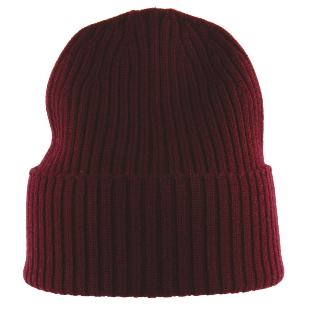 MJM Beanie i 100% Merino Uld - Vinrød Hue - Hue fra M.J. MICHAELSEN A/S hos The Prince Webshop