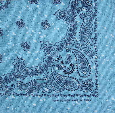 Lyseblåt Blue Jeans Paisley Bandana - Bandana fra Amazing Danna hos The Prince Webshop