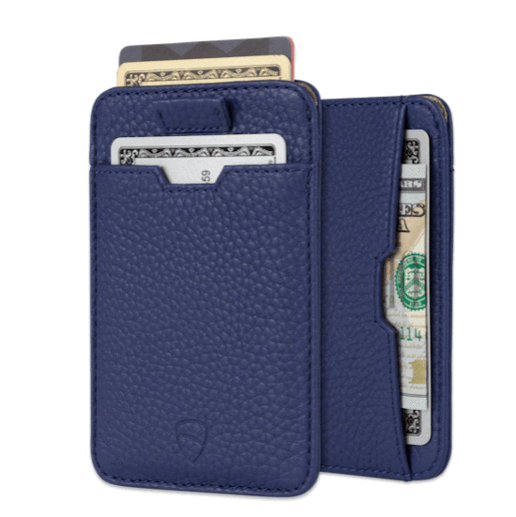 Vaultskin Chelsea Card Holder - Navy Minimalist Pung - Kortholder fra Vaultskin London hos The Prince Webshop