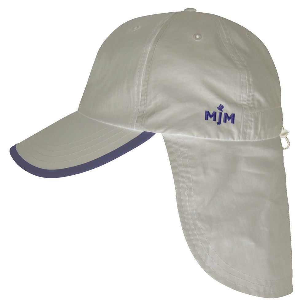 MJM Cool Baseball Cap med Nakkeflap - Taslan - Lys Beige - Baseball Cap fra MJM Hats hos The Prince Webshop