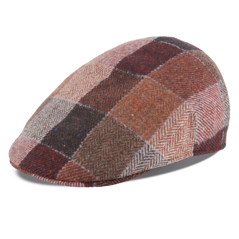 MJM Country Sixpence Virgin Wool Brown Check - Flat Cap fra MJM Hats hos The Prince Webshop