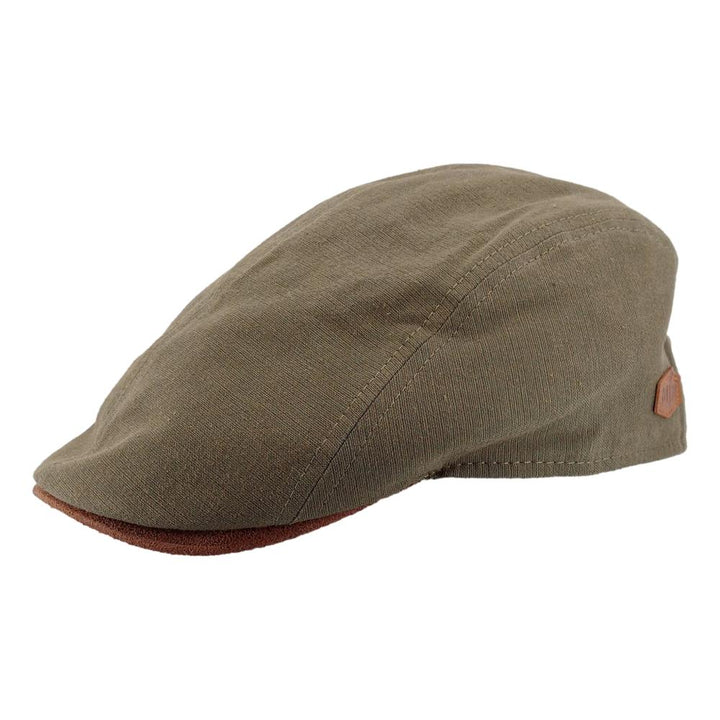 MJM Daffy 3 Cotton Pouch 4 Sommer Flat Cap - Grøn - Flat Cap fra MJM Hats hos The Prince Webshop