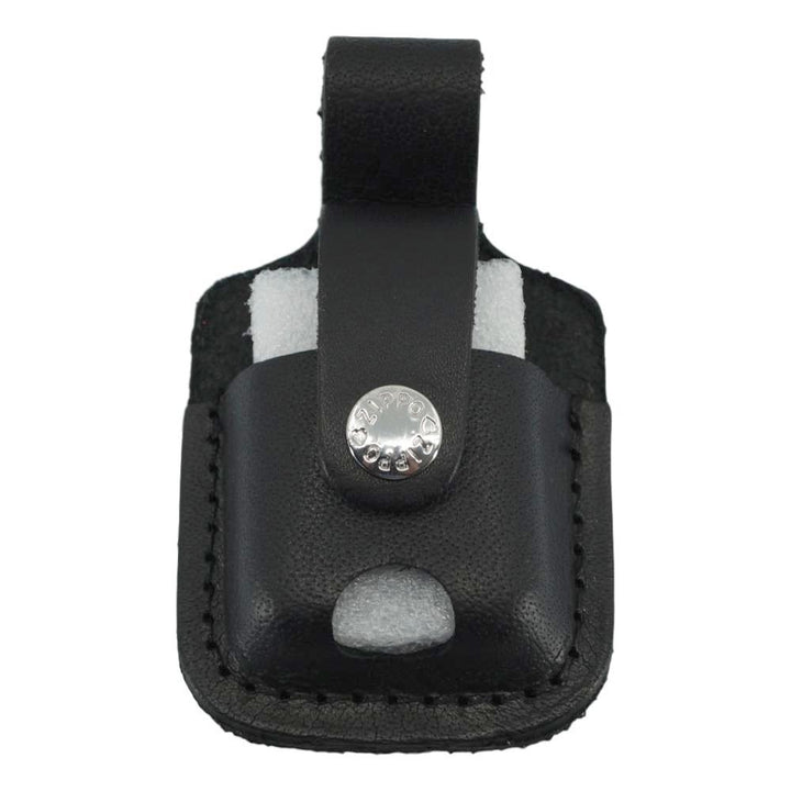Zippo Tilbehør - Sort Åben Bæltetaske med læderstrop - Zippo Tilbehør fra Zippo hos The Prince Webshop