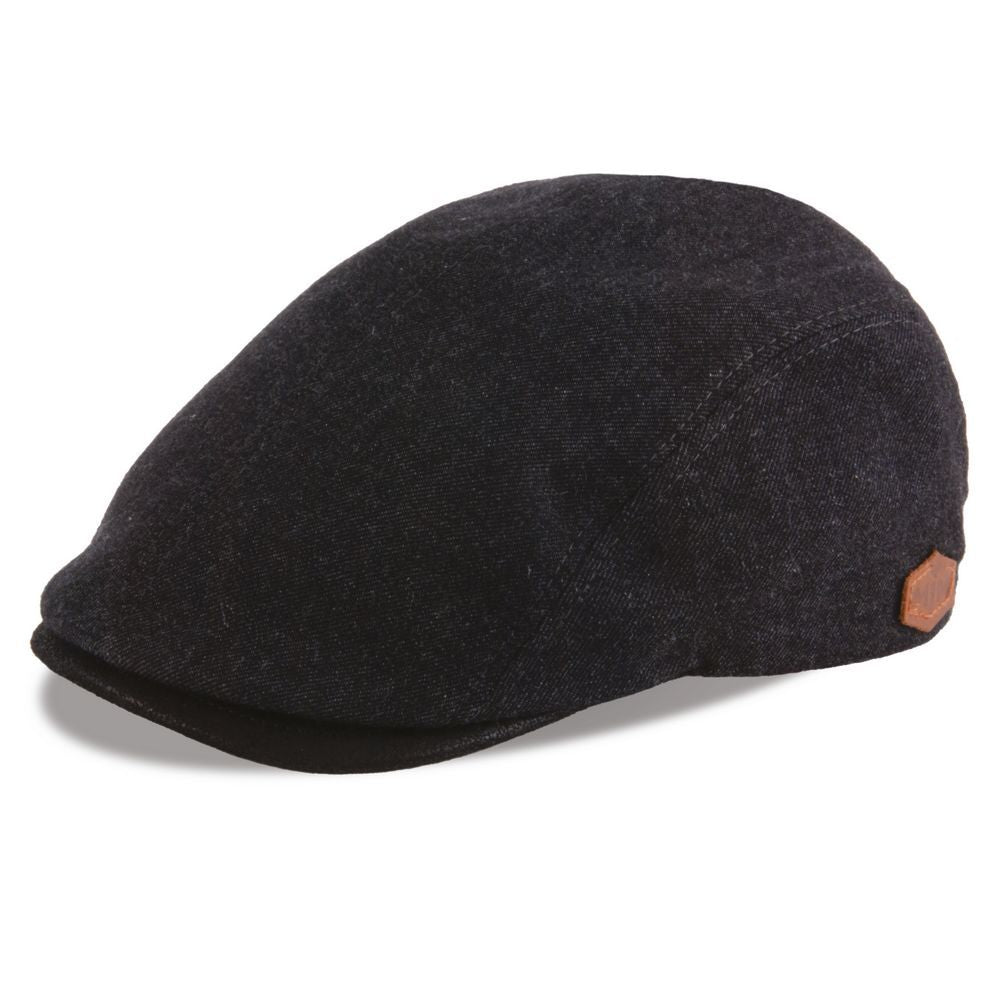 MJM Daffy 3 Wool Mix Waterproof Flat Cap - Grå Sixpence - Flat Cap fra MJM Hats hos The Prince Webshop