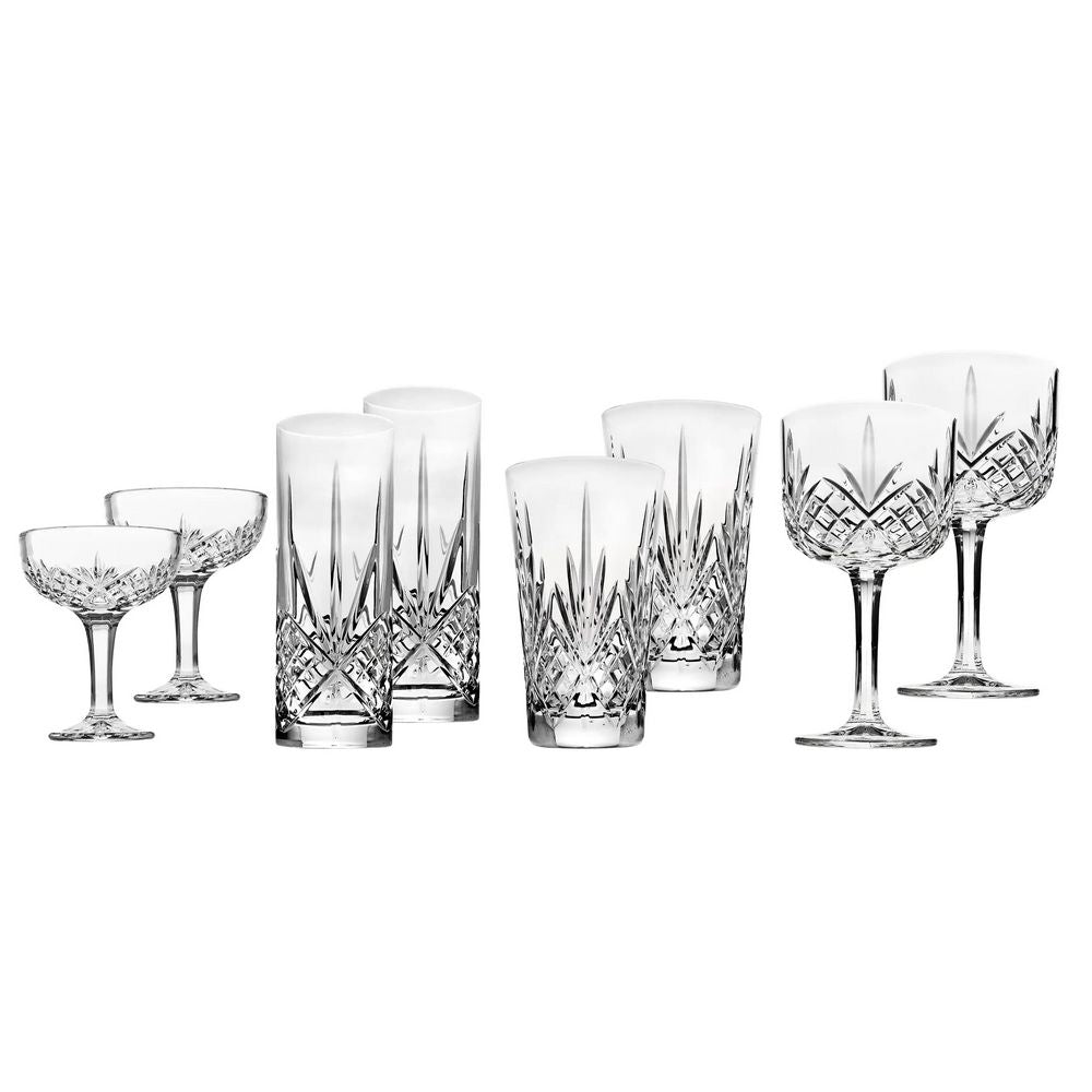 Dublin Mixology COCKTAIL sæt med 8 glas - Cocktail Glas fra Godinger USA hos The Prince Webshop