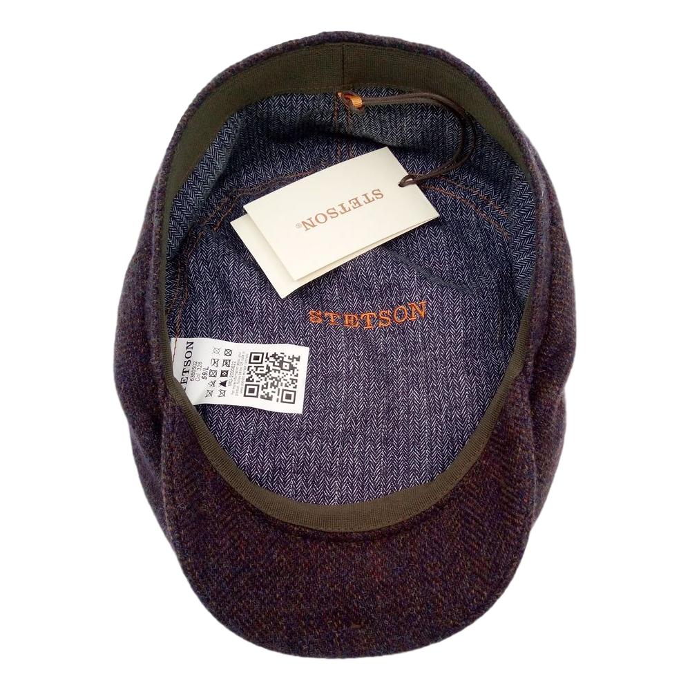 Stetson Driver Cap Wool Bordeaux-meleret Herringbone - Flat Cap fra Stetson hos The Prince Webshop