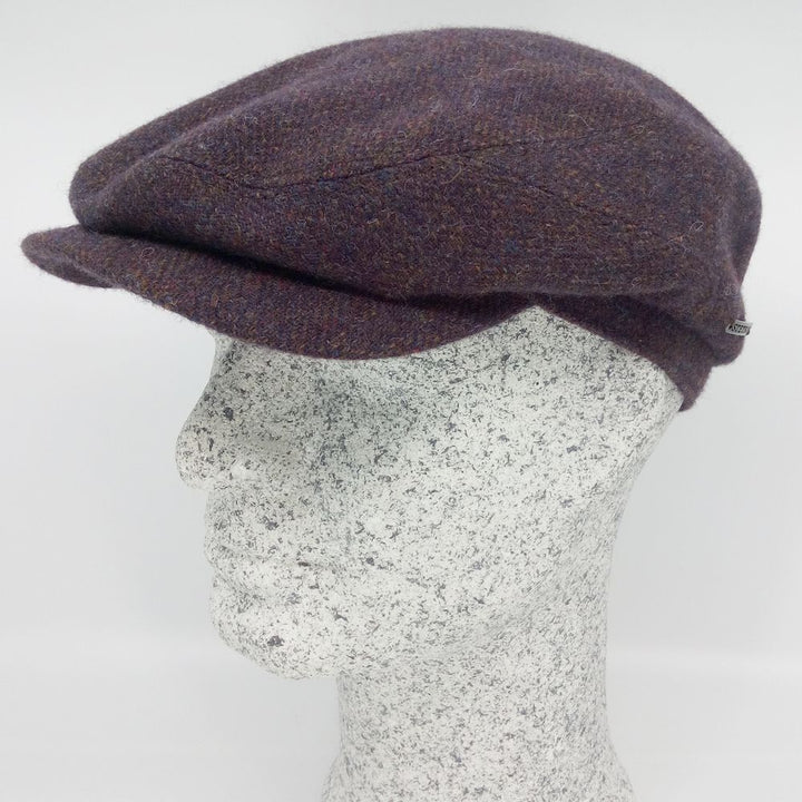 Stetson Driver Cap Wool Bordeaux-meleret Herringbone - Flat Cap fra Stetson hos The Prince Webshop